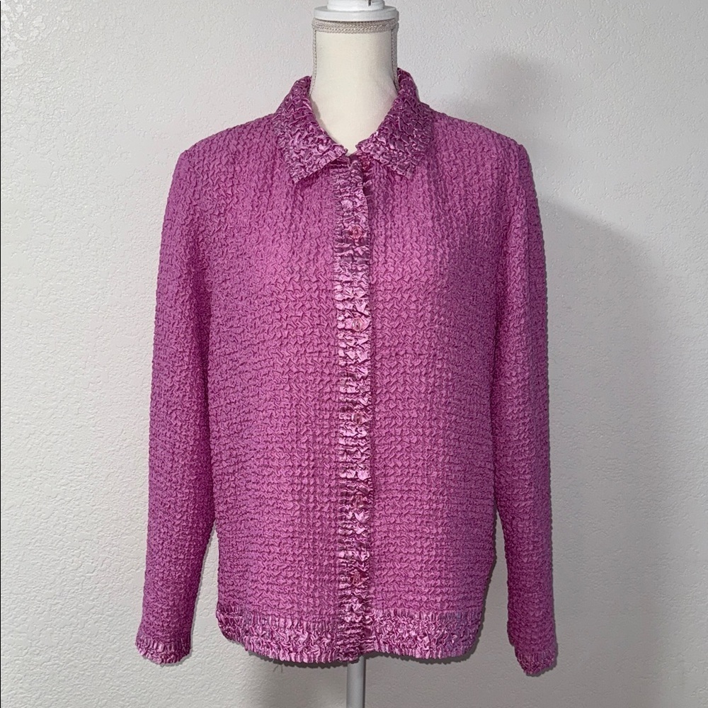 RAFAEL Lavender Textured Blouse